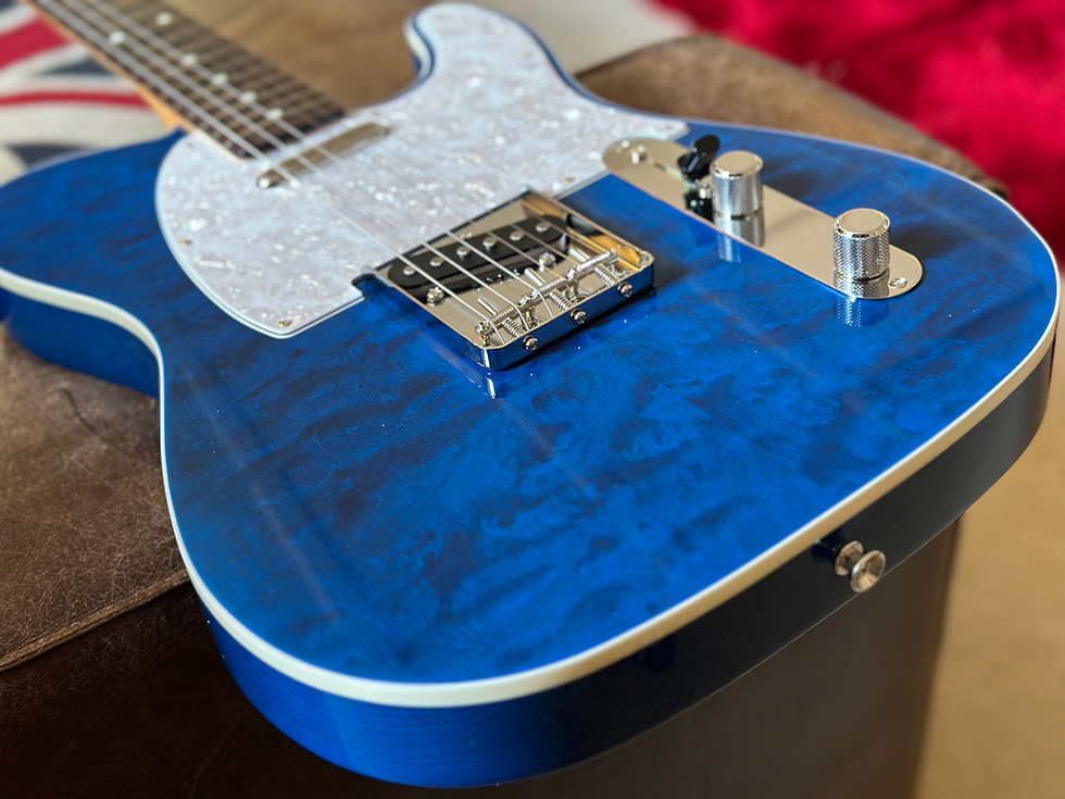 Thumbnail: Fender Japan Ltd Edition Fully Bound Telecaster Custom Ash/ Bookmatched Quilt