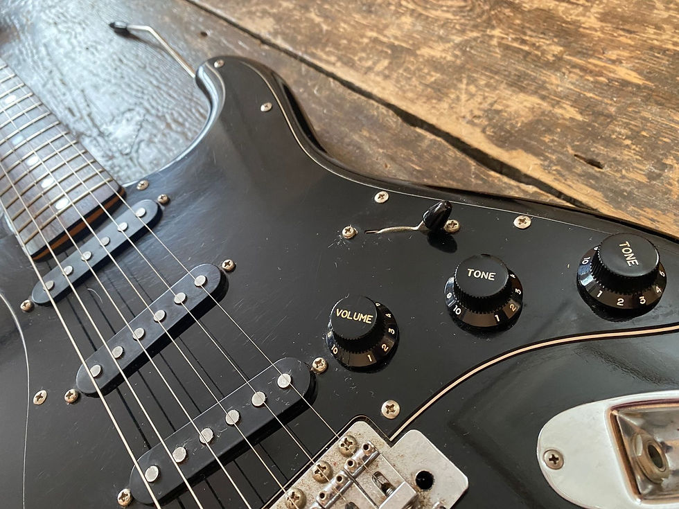 Thumbnail: Tokai 1982 Vintage Japanese CBS Style Silver Star Strat Clone Piano Black
