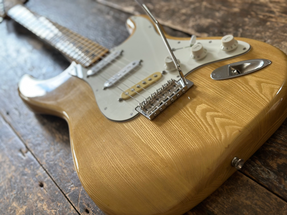 Thumbnail: Greco Vintage Super Sounds Stratocaster FujiGen Built 1975 Natural Ash