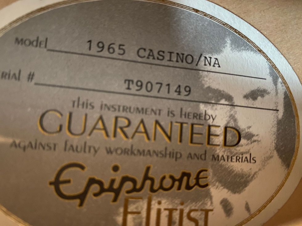 Thumbnail: Epiphone Japanese Casino Elitist 2009 Natural Gloss VERY CLEAN w/ OHSC Japan MIJ