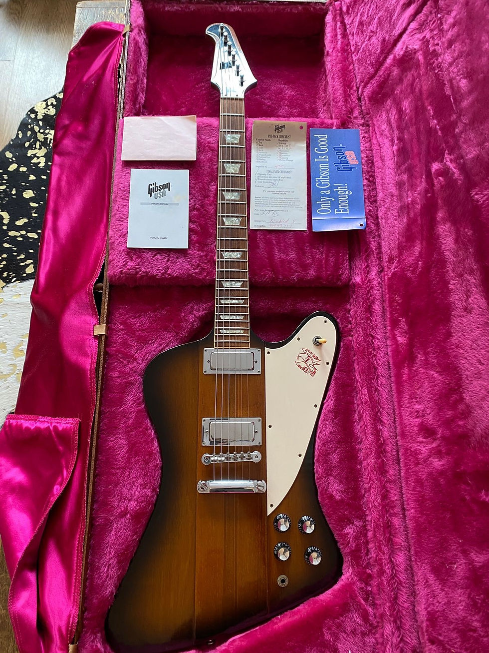 Thumbnail: Gibson 1993 Firebird V Vintage Sunburst Fully Original with OHSC