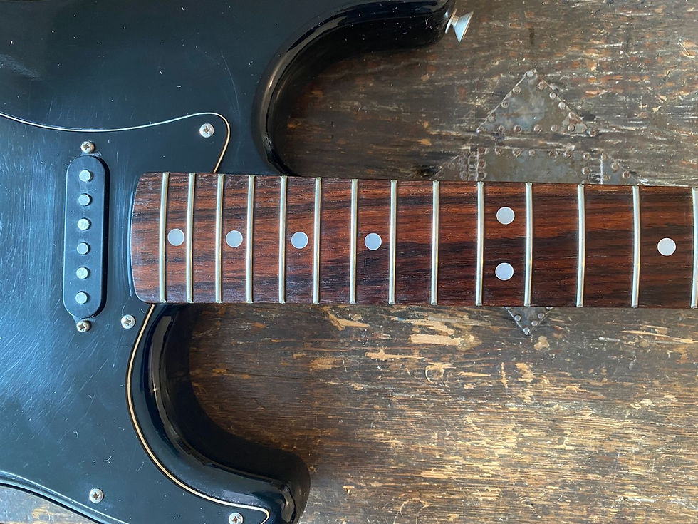 Thumbnail: Tokai 1982 Vintage Japanese CBS Style Silver Star Strat Clone Piano Black