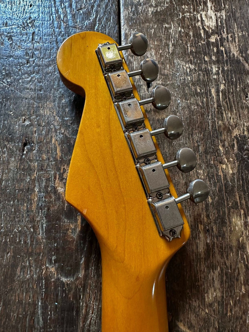 Thumbnail: Fender Japan Rare ST65-TX Stratocaster 1965 Reissue Gunmetal Red w/ Matching HS