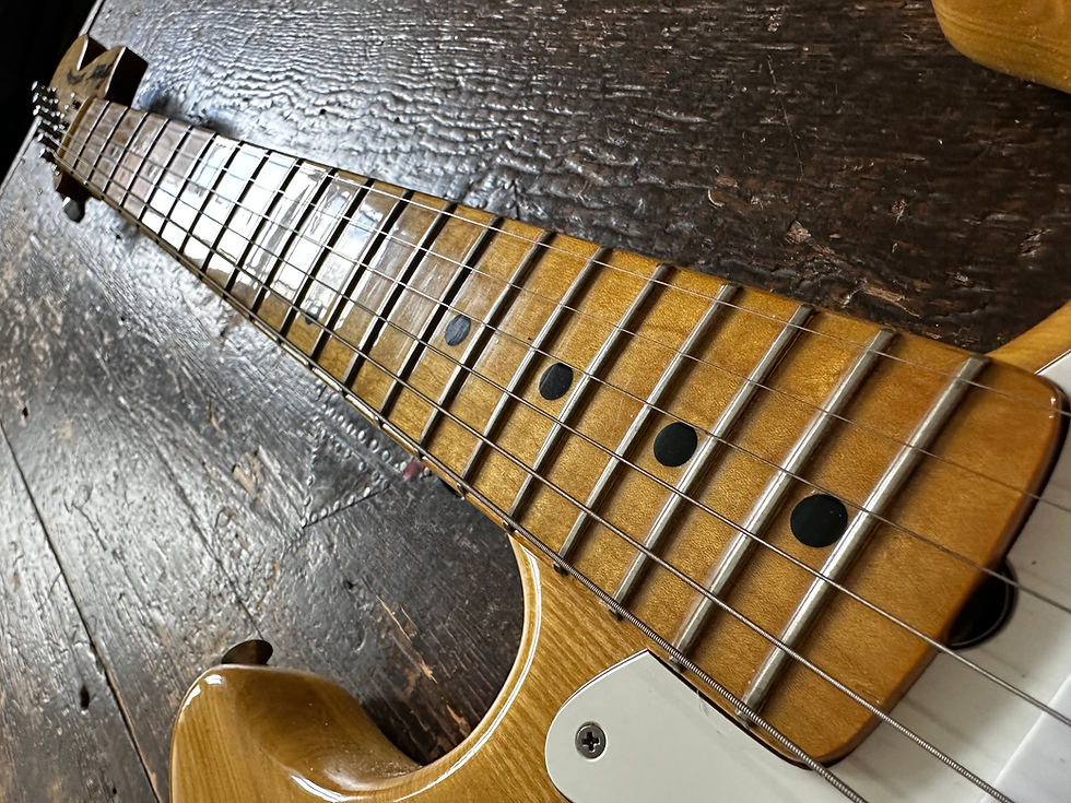 Thumbnail: Greco Vintage Super Sounds Stratocaster FujiGen Built 1975 Natural Ash