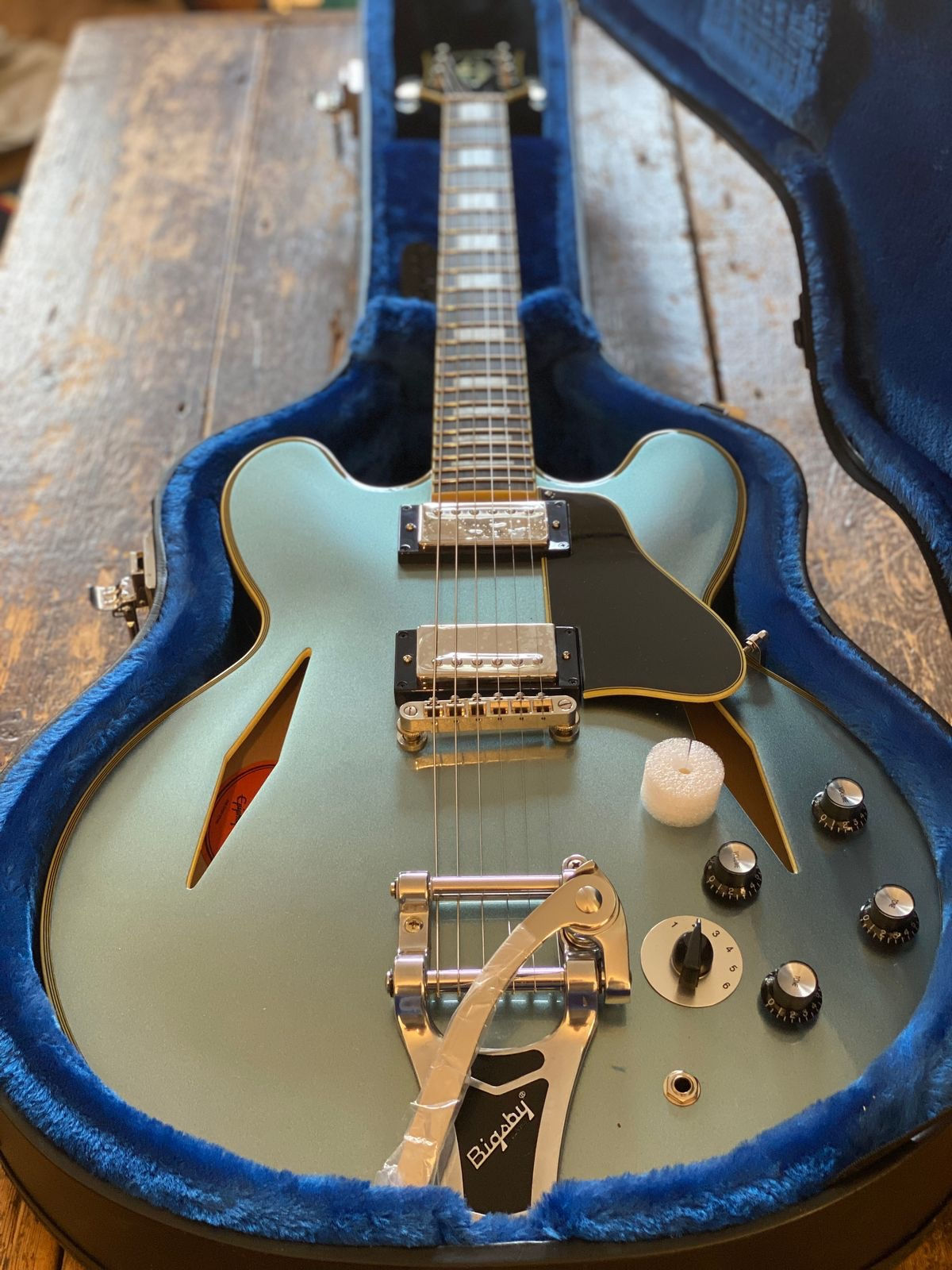 Epiphone Shinichi Ubukata Exclusive Signature ES-355 Pelham Blue. Unplayed