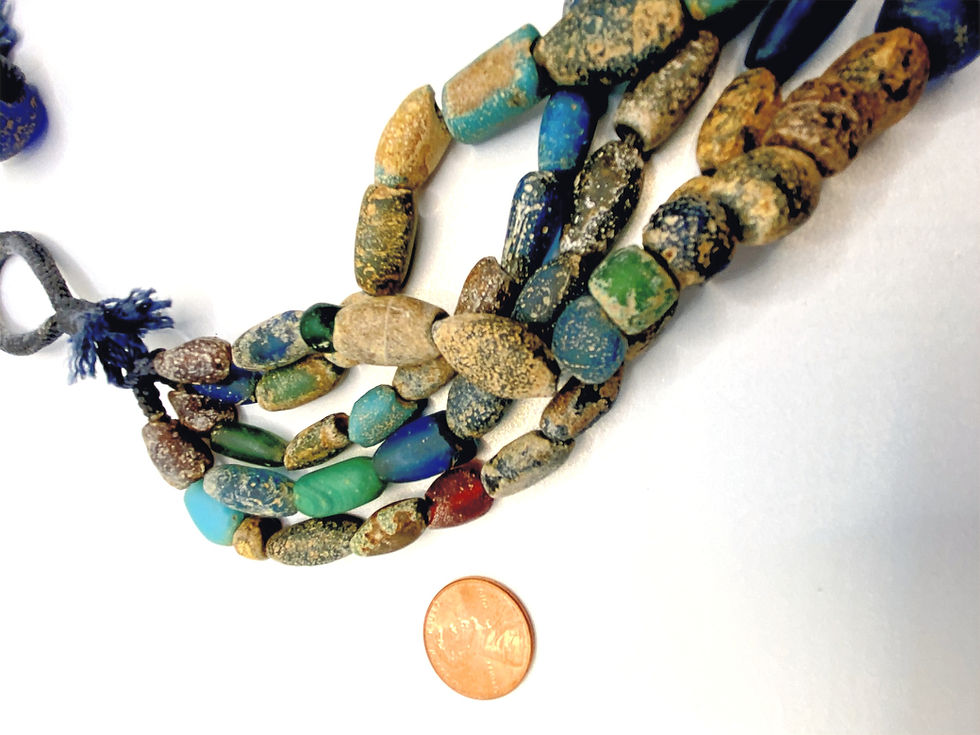 Thumbnail: Ancient Glass Djenne Bead Necklace - over 1000 years old