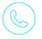 Whatsappsymbol in Hellblau