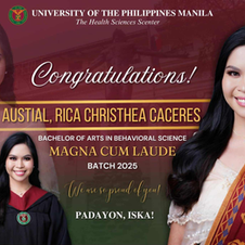 Mutya ng Kutawato-Culture and the Arts 2024 at Binibining Mahusay na si Rica Christhea Caceres Austial, nagtapos ng Magna Cum Laude sa UP Manila sa kursong Bachelor of Arts in Behavioral Sciences