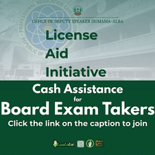 KAALALAI LICENSE AID INITIATIVE Cash Assistance for Board Exam Takers handog ng tanggapan ni BTA Deputy Speaker Sha Elijah Dumama-Alba