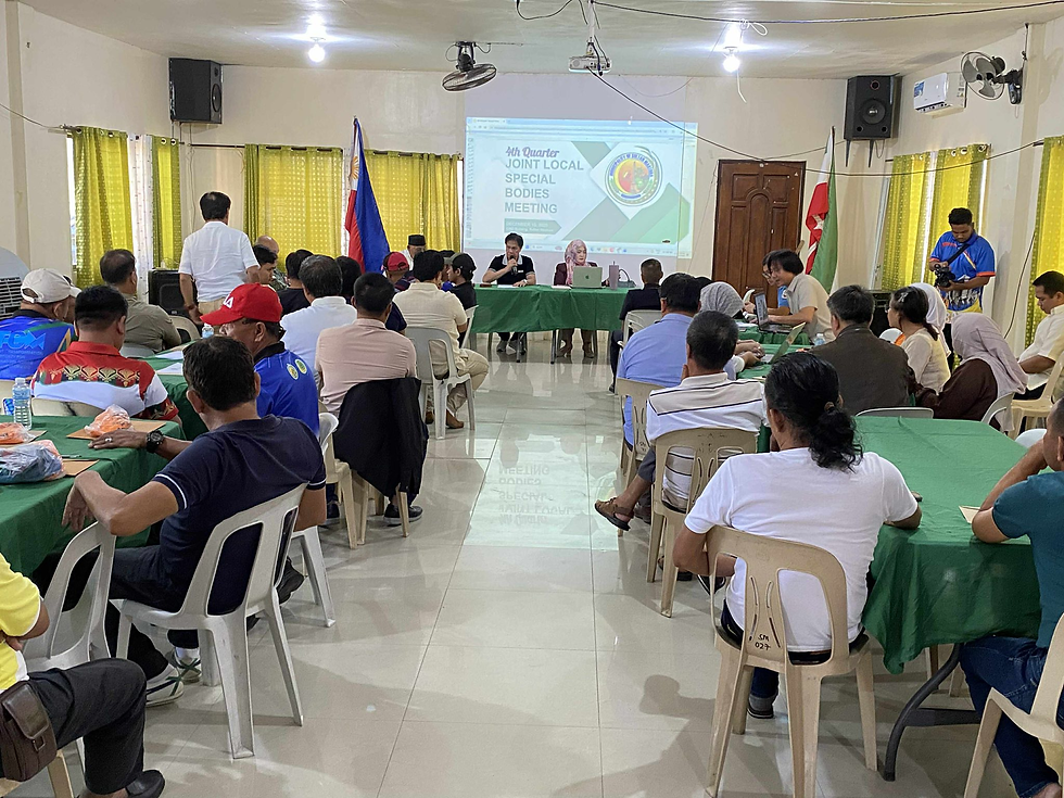 Mga department heads at heads ng line agencies sa Sultan Mastura, Maguindanao del Norte, pinulong ni Mayor Datu Armando Mastura Sr. sa ginanap na 4th Quarter Municipal Peace and Order Council Meeting