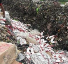 Ceremonial condemnation at disposal ng โฑ42M halaga ng puslit na sigarilyo ang isinailalim ng Bureau of Customs sa condemnation at disposal