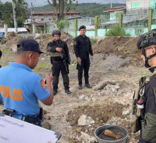 81 mm mortar, nahukay ng isang backhoe operator sa municipal hall compound; Explosive, nasa kustodiya na ng PNP EOD para sa dagdag na examination at safekeeping