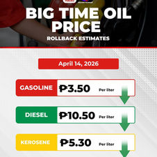 OIL PRICE ROLLBACK Ipatutupad sa susunod na linggo na tinatayang aabot sa P10.50/litro sa presy ong Diesel, P3.50/litro sa gasolina at P5.30/litro sa Kerosene