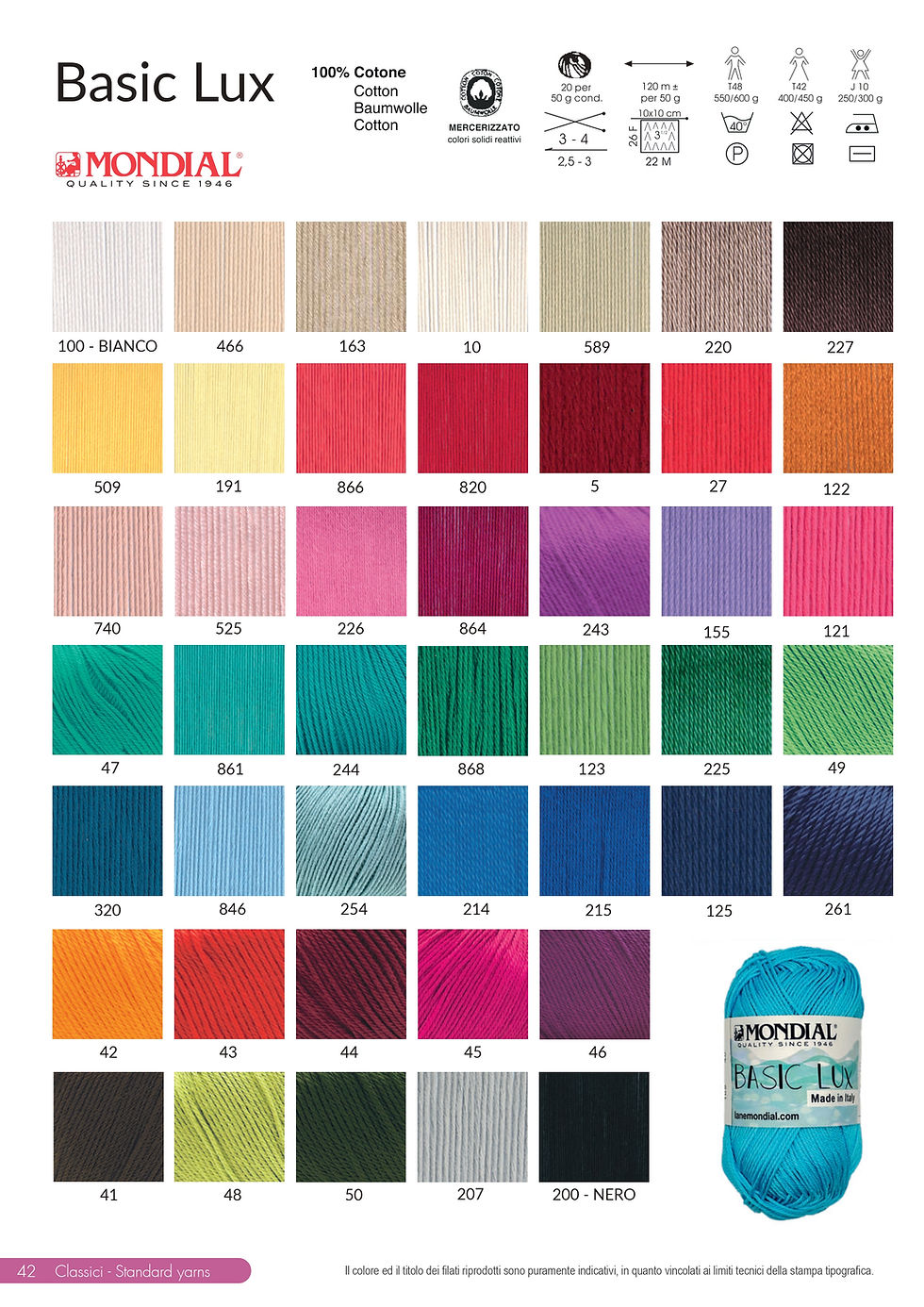 Miniatura: Cotone Mondial Basic Lux