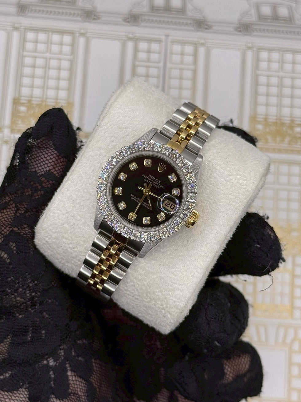ภาพขนาดย่อ: Lady Datejust Black dial & Big Diamond bezel