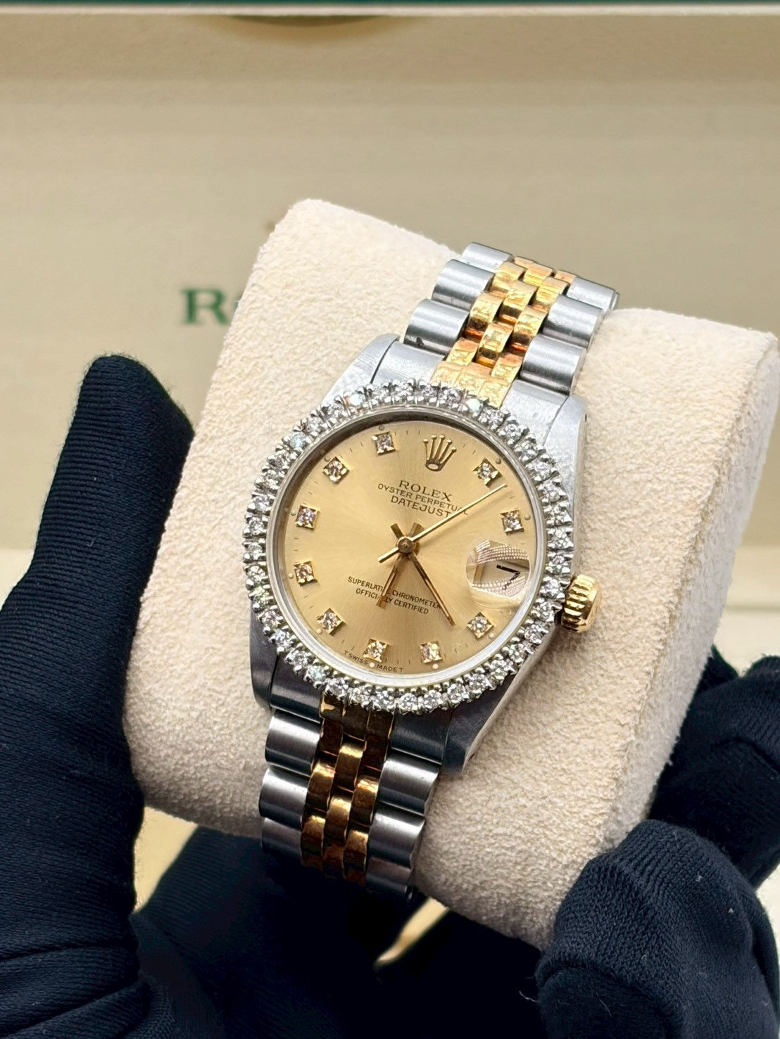 Datejust Gold Diamond dial & Diamond bezel