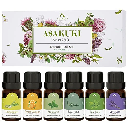 Set of 6 essential oil bottles