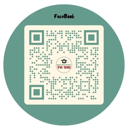 QR code for Facebook page From High School to Uni