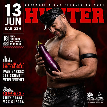 Flyer da festa Hunter da Bearway
