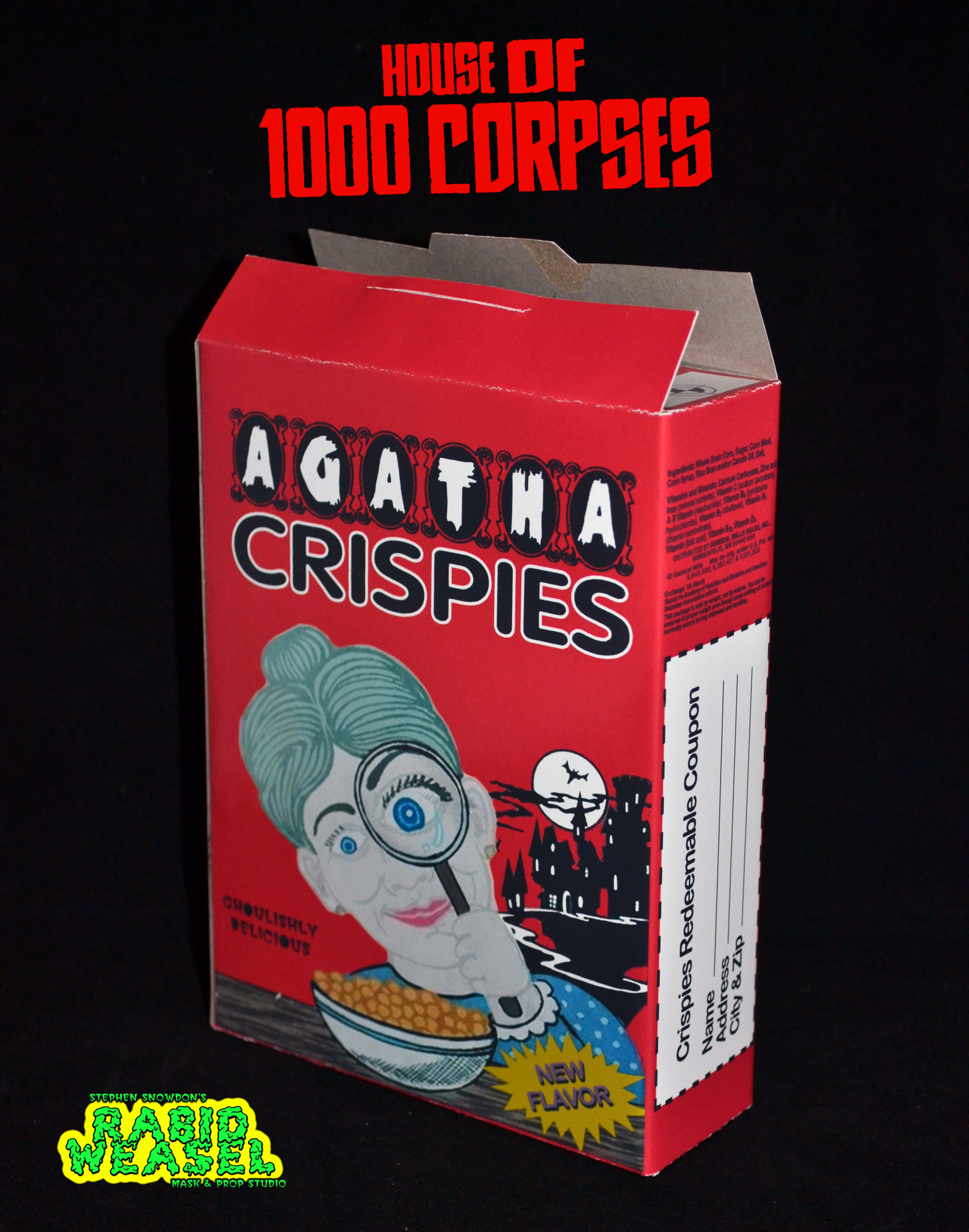 House of 1000 Corpses - Agatha Crispies Cereal Box
