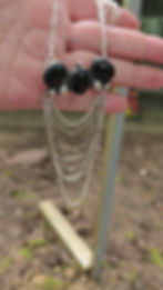 Thumbnail: Triple Onyx Necklace
