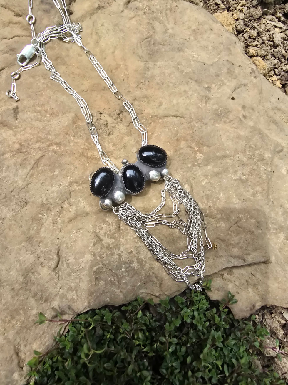 Thumbnail: Triple Onyx Necklace