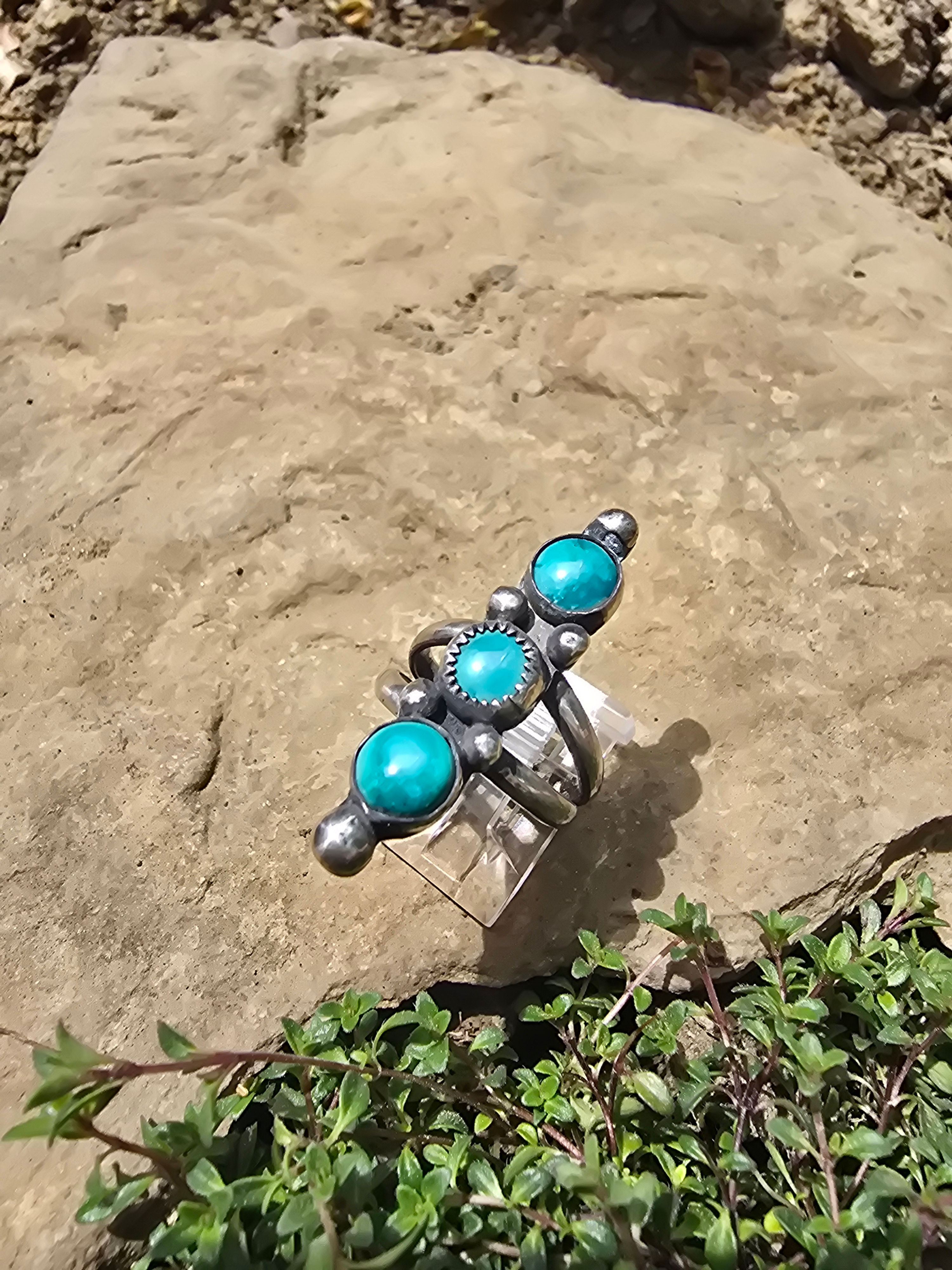 Turquoise Triplet Ring