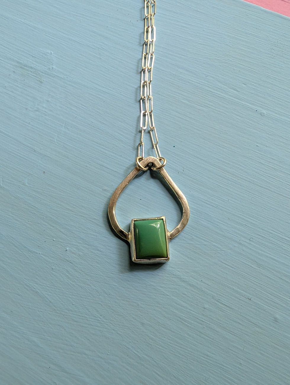 Thumbnail: Turquoise Doorknocker Necklace