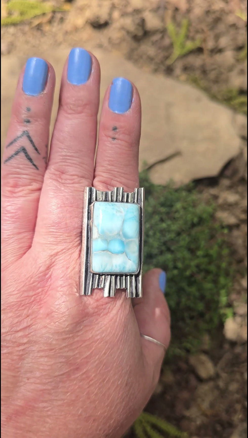 Thumbnail: Step Ring in Larimar