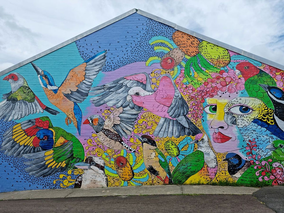 Mural on wall in Pomona Queensland
