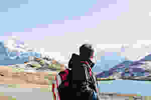 Traveller in the mountains