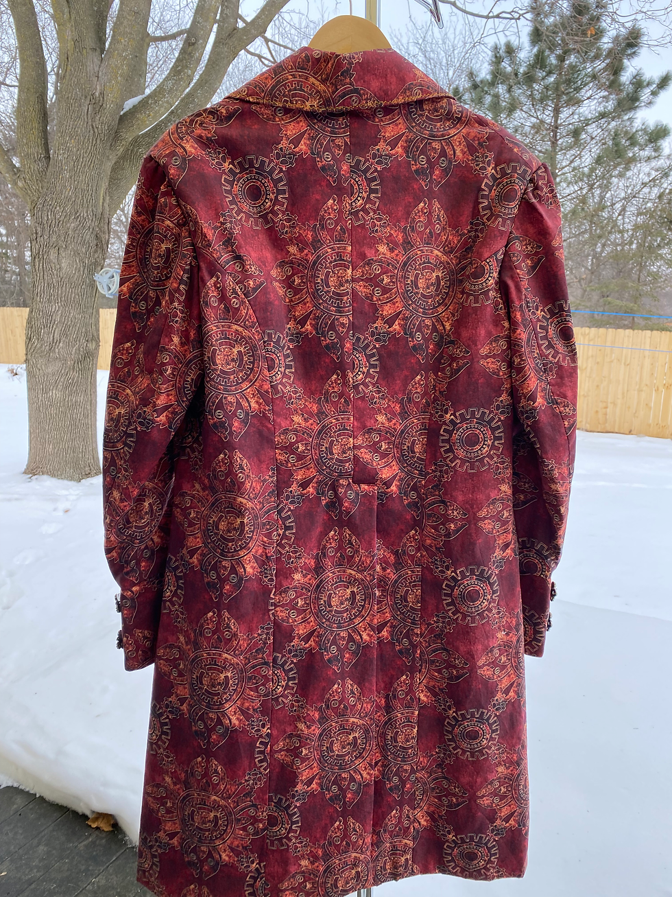 Thumbnail: #220. S-M Steampunk Men's ensemble: frock coat, vest, cravat, pants.