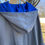 Thumbnail: #230. Grey linen lined w blue dupioni, shiny side,