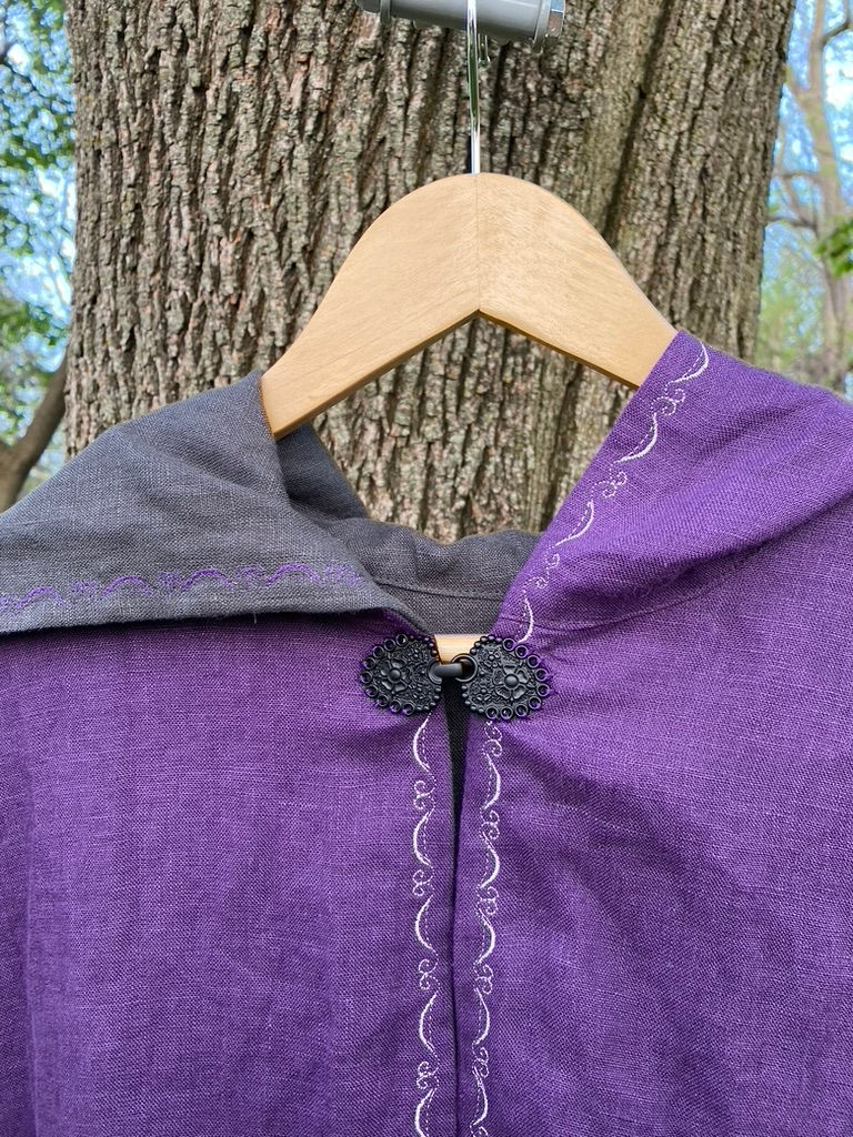 SOLD. #126 Purple Linen lined with grey linen