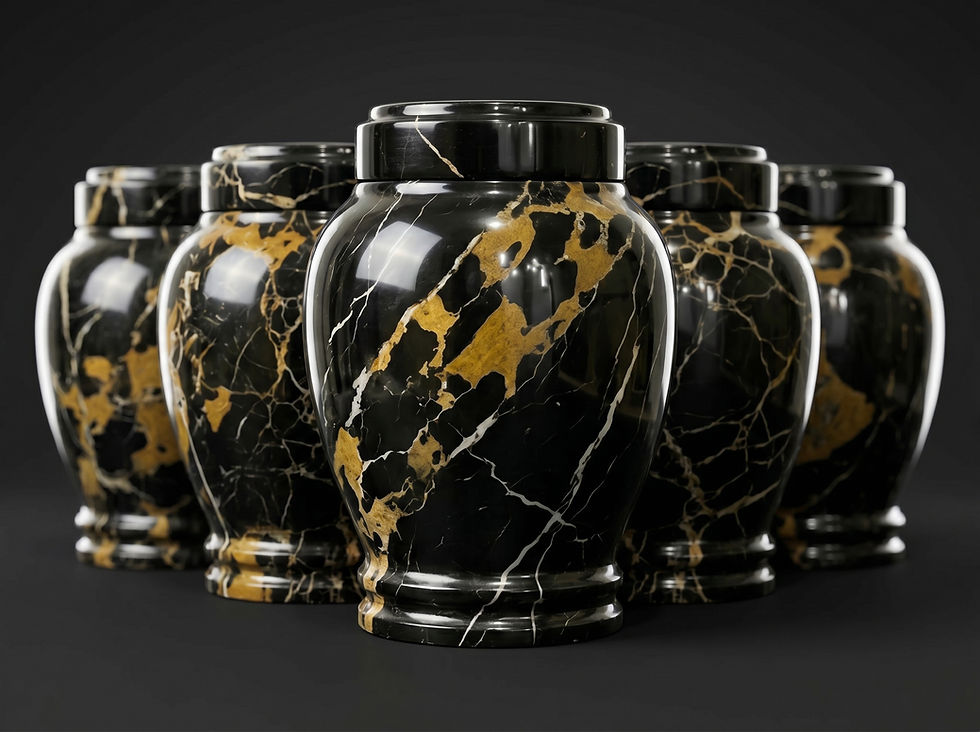 Thumbnail: Lux - black & gold marble urn