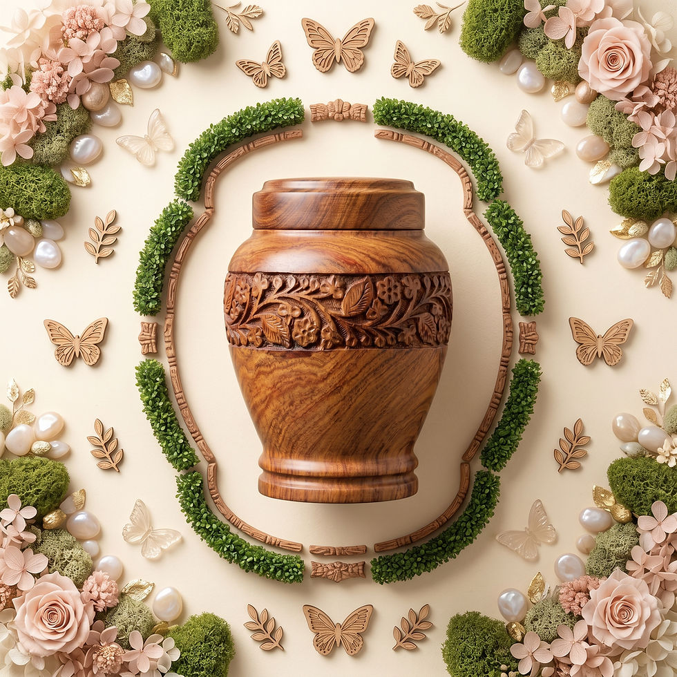 Thumbnail: Anish - hand-carved wood urn