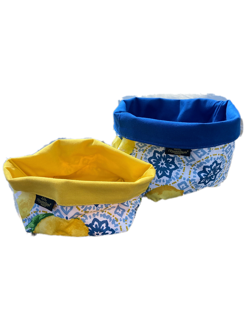 Thumbnail: Italian Lemon Cloth Baskets - Small (yellow) Large (blue)