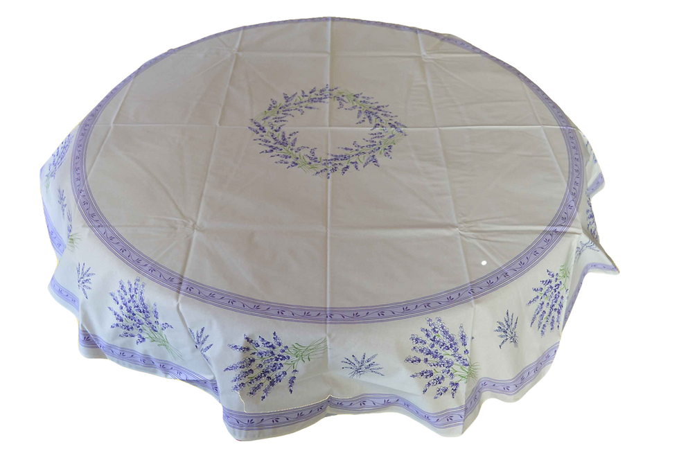 Thumbnail: White Centered Valensole Tablecloth