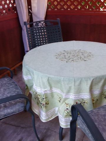 Olives Coated Cotton Tablecloths