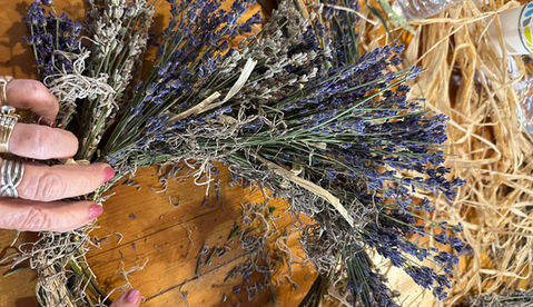 Lavender and fiber wreath