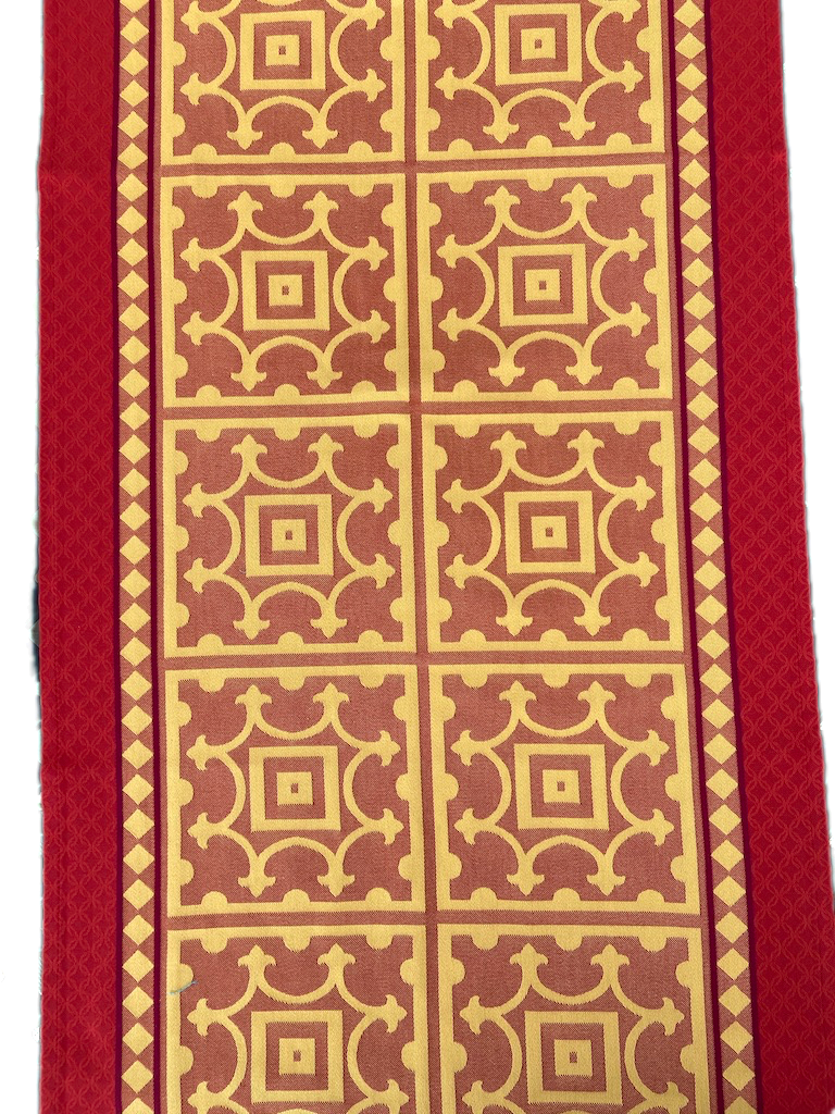 Thumbnail: Maurius Red with Yellow Jacquard Runner