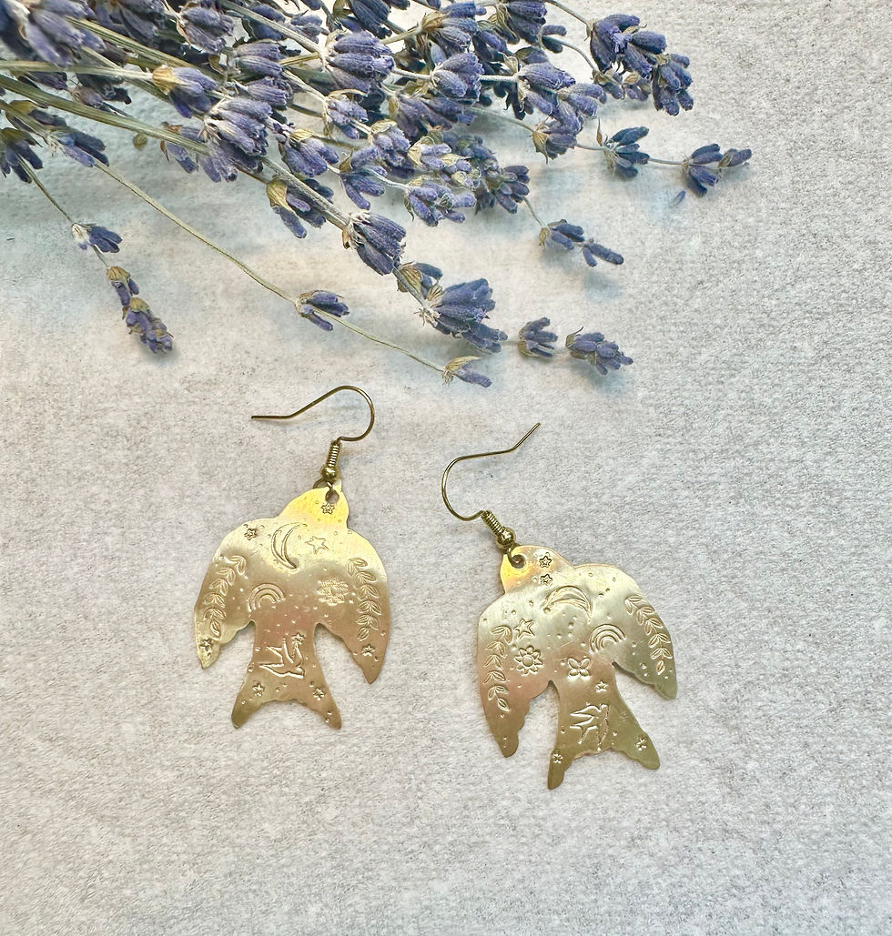 Lavender Skies - Birds of a Feather Earring Workshop with Marci Mendoza