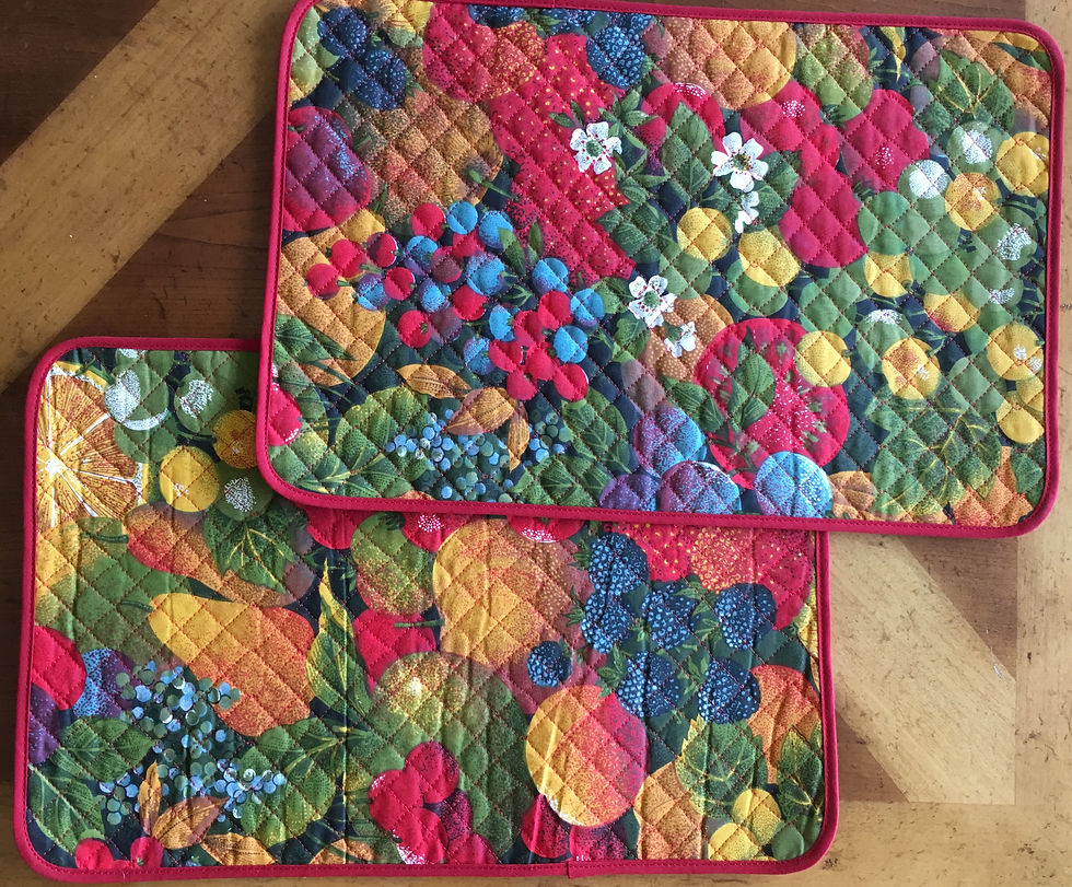 Les Fruits Quilted Placemats