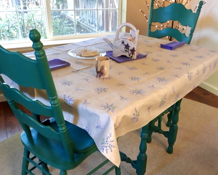 Valensole Coated Cotton Tablecloths: Grey