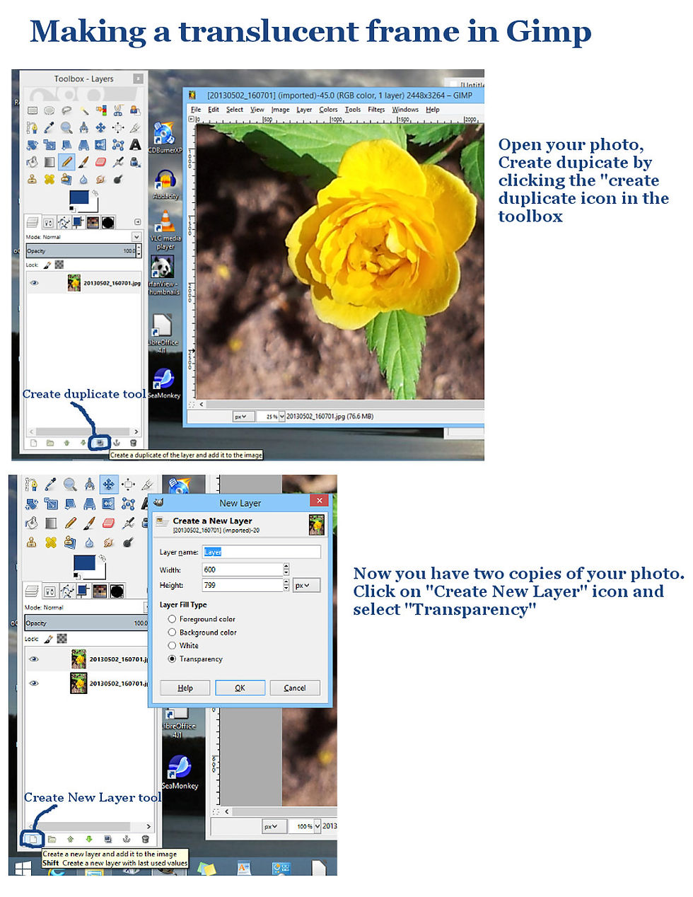 Making a translucent frame