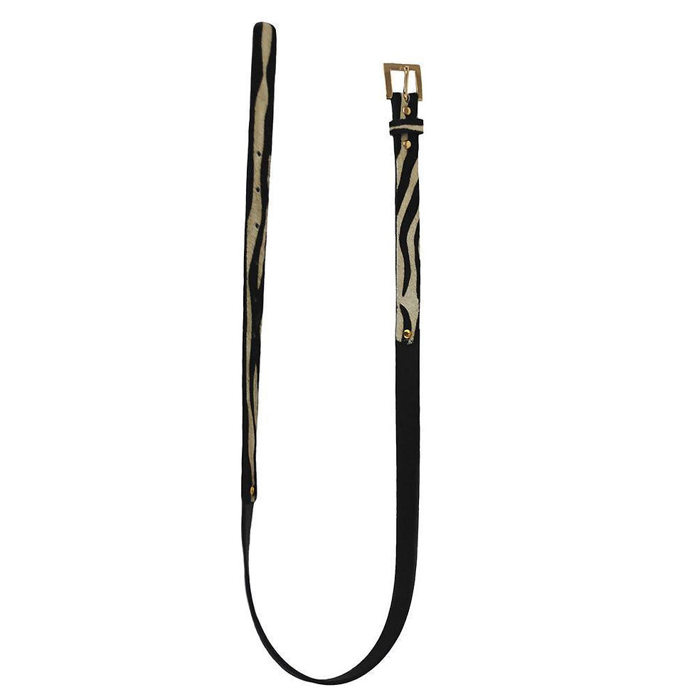 Miniatura: Sophia Genuine Leather & Cowhide Belt -Black