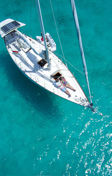 Bateau à voile Vue de dessus