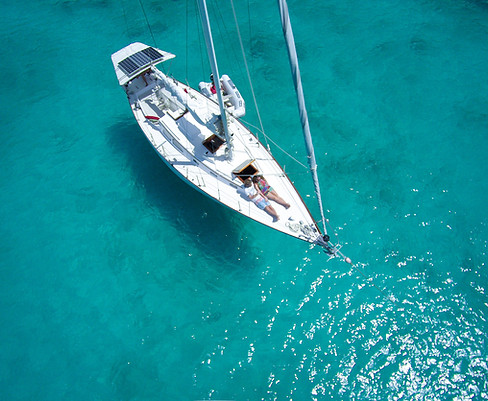 Bateau à voile Vue de dessus