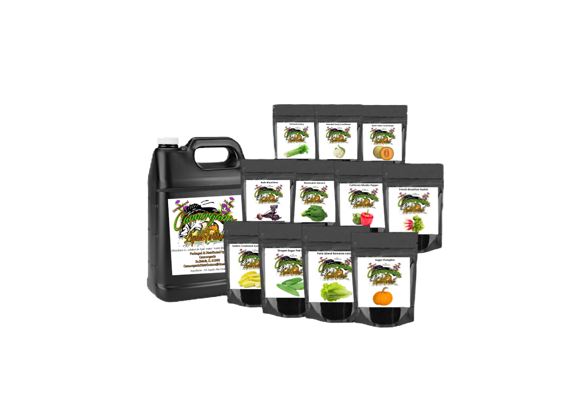 Garden Fertilizer, 1 Gallon + Free 12 Pack Heirloom Seeds