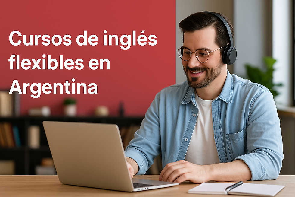 Cursos de inglés flexibles en Argentina con clases online en vivo, horarios adaptados y certificación oficial para adultos.